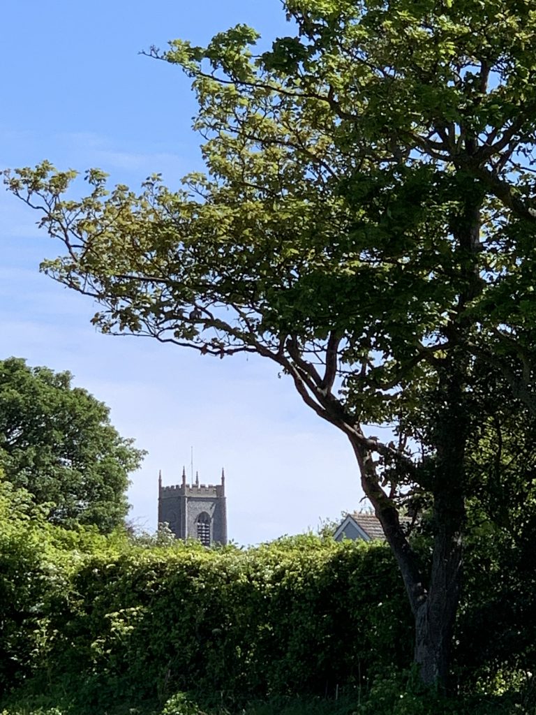 View of St Nicholas’ church Tower from New Road